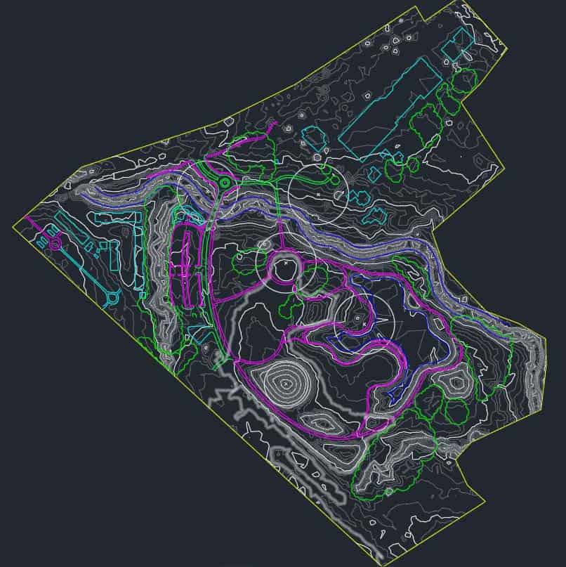 topography outline of survey