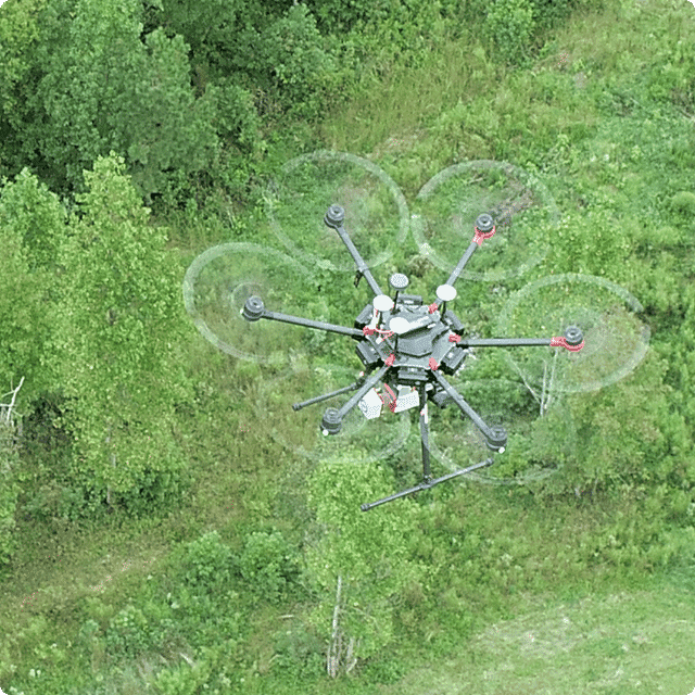 aerial view of drone with green background