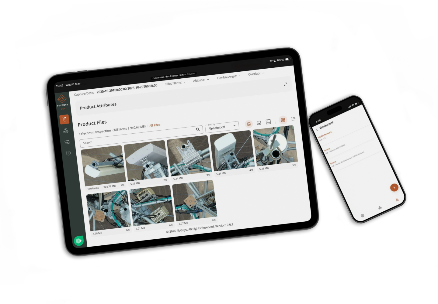 ipad with website imgs and iphone