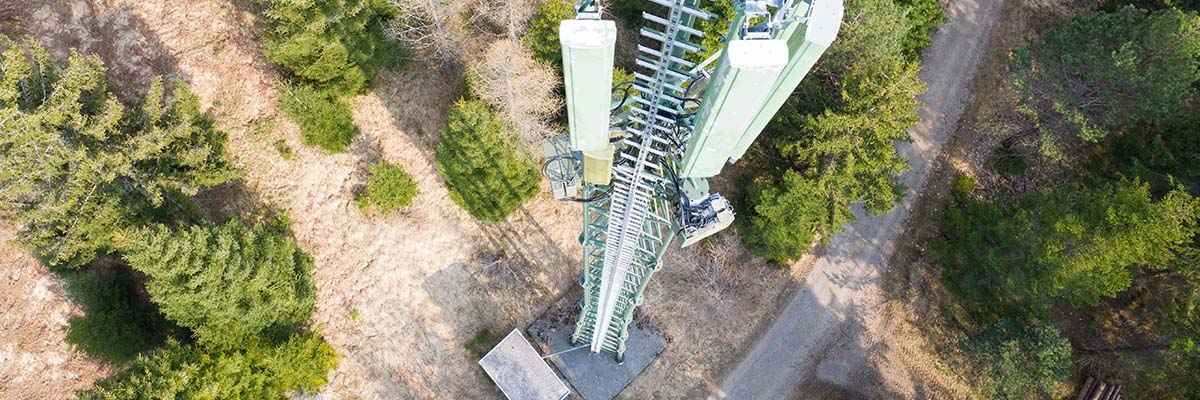 Cell tower aerial and groud data