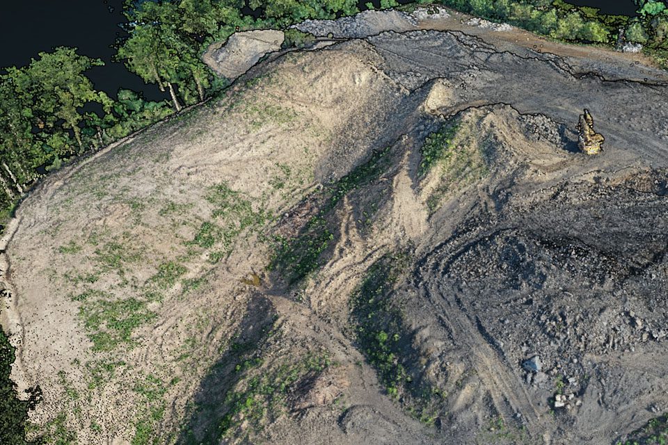 3d Imaging of a stockpile via drone
