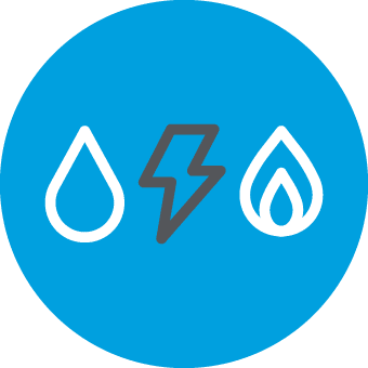 Energy And Utilities Blue Icon