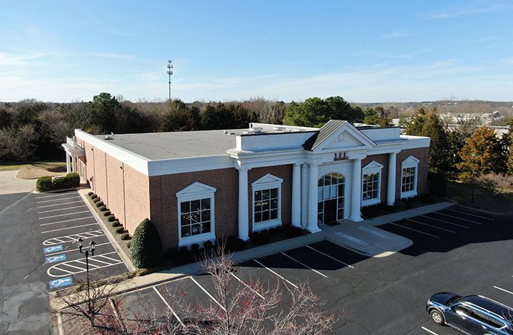 Drone photography of commercial real estate in North Carolina.