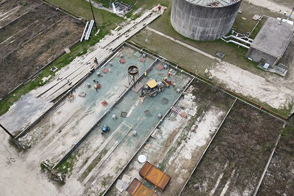 Drones can monitor wastewater treatment plant assets to detect leaks.